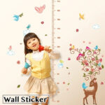 Wall Sticker Height Meter Bambi Fawn Deer Chunchun Cute Kids Growth Record Height Record Nursery Kindergarten kawaii size 50x70 sk7096 - Image 5