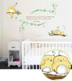 【WEJA】Cartoon bird stickers background stickers cute creative combination decorative painting DIY can remove wall stickers room deco size 50x70 mj7017 - Image 3