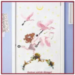 【WEJA】Lovely Bird Fish Door Sticker Cartoon Animals Wall Sticker for Kids Room Moon Boy Home Decor Art PVC Vinyl Wallpaper Removable size 50x70 xls7221 - Image 3