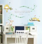 【WEJA】Cartoon bird stickers background stickers cute creative combination decorative painting DIY can remove wall stickers room deco size 50x70 mj7017 - Image 2