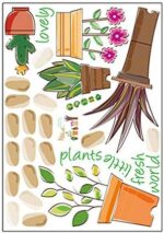 TOMHY Home Decor Glass Window per i Bambini in Camera Dipinta a Mano Sticker da Parete autoadesiva Porta del Soggiorno del Fumetto Carino Entrance:Seeds Only size 50x70 sk7135 - Image 5