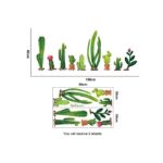 Wall Stickers 2pcs Fresh Cactus Green Plant Decal - Image 9