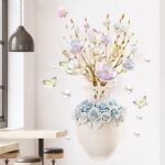 Three-dimensional vase wall stickers living room wall decoration stickers bedroom background wall self-adhesive wall flowers  GS9917  Size: 60x90cm - Image 5