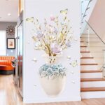 Three-dimensional vase wall stickers living room wall decoration stickers bedroom background wall self-adhesive wall flowers  GS9917  Size: 60x90cm - Image 2