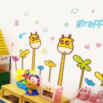 Top of top store - Wall Stickers, Cartoon Animal Design, Butterflies and Flowers Removable for Home Decoration PVC, Cute Giraffes size 50x70 xls7197 - Image 6