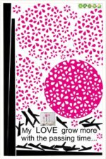 Toprate(TM)Pink Pandora Tree,Quote My love grow more with the passing time,Wallpaper Wall Sticker Decals PVC Vinly Removable DIY Wall Decal For Room Living Room size 50x70 dm570010 - Image 4