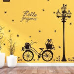 ☝ SK9264 Street Light Bicycle - Wallsticker Wall Sticker Stiker Dinding ❇ - Image 4