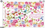 WALL STICKERS 60X90 XL8202 HANGING COLORFUL ROSES - Image 6