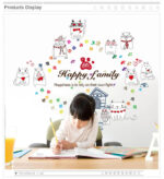 【IKE】Very cute cartoon cat wall sticker PVC Material DIY wall decals For Kids room bedroom kindergarten wall decoration sticker size 50x70 sk7058 - Image 4