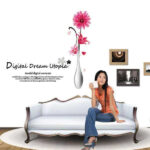 TipTop Wallstickers Letters and Vase Design Home Decorations size 50x70 dm570032 - Image 2