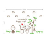 TipTop Wall Stickers Cute Cartoon Animals Tree Pattern size 50x70 dm570123 - Image 3