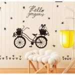 ☝ SK9264 Street Light Bicycle - Wallsticker Wall Sticker Stiker Dinding ❇ - Image 2