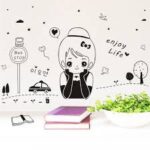 【IKE】DIY Cartoon ly Cute Girl Vinyl Wall Sticker Enjoy Life Quotes Home Decal Kids Baby Rooms Decoration Wall Art Murals size 50x70 xls7098 - Image 6