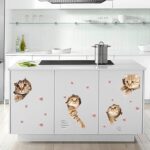 【IKE】DIY Wall Stickers 3D Cats Stickers Bedroom Living Room Cabinets Corridors Glass Doors and Windows Home Decoration Stickers size 50x70 sk7116 - Image 2
