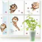 【IKE】DIY Wall Stickers 3D Cats Stickers Bedroom Living Room Cabinets Corridors Glass Doors and Windows Home Decoration Stickers size 50x70 sk7116