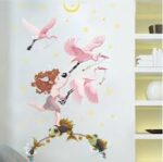 【WEJA】Lovely Bird Fish Door Sticker Cartoon Animals Wall Sticker for Kids Room Moon Boy Home Decor Art PVC Vinyl Wallpaper Removable size 50x70 xls7221 - Image 4