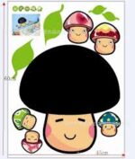 【WEJA】Send Boxed Chalk Cartoon Mushroom Head Blackboard Wall Stickers Home Decor Decoration For Kids Rooms waterproof removable size 50x70 ay629 - Image 4