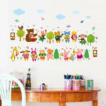 【BestGO】Cartoon animal band note wall sticker living room bedroom background wall sticker wall stickers for kids rooms size 50x70 sk7143 - Image 5