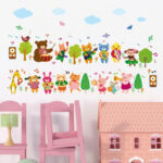 【BestGO】Cartoon animal band note wall sticker living room bedroom background wall sticker wall stickers for kids rooms size 50x70 sk7143 - Image 3