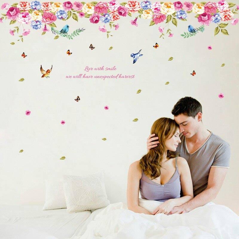 WALL STICKERS 60X90 XL8202 HANGING COLORFUL ROSES - Image 2